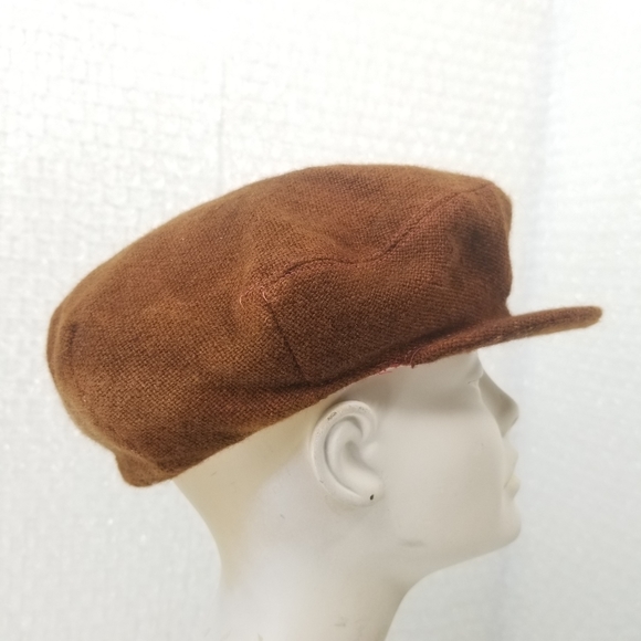SOLD Vintage Irish Donegal handwoven tweed flat cap - Picture 7 of 15